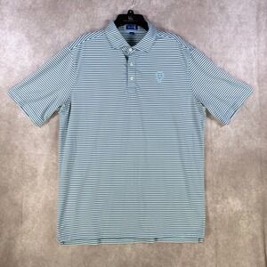 Stitch Golf Polo Shirt Mens L Blue Striped Performance Short Sleeve 202SA0001